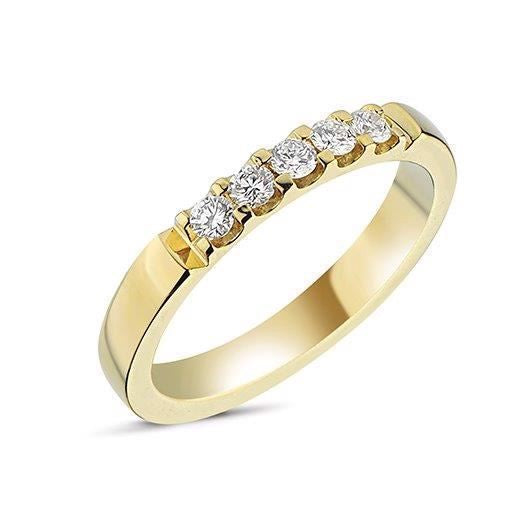 Eksklusiv Nuran alliancering i 14 kt guld med 0,25 ct diamanter